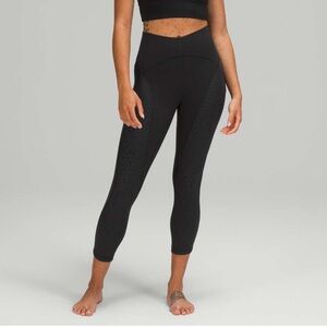 Lululemon Nulu and Mesh Mid-Rise Yoga Crop 23" in Black 2